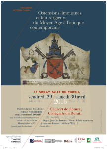Colloque Ostensions Le Dorat avril 2016