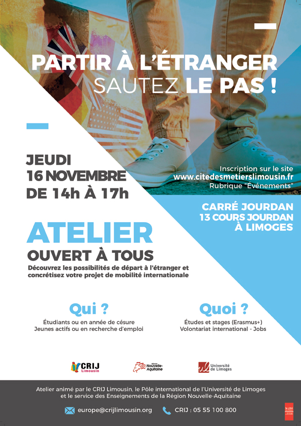 Atelier mobilité internationale erasmus etudiants unviersité de limoges