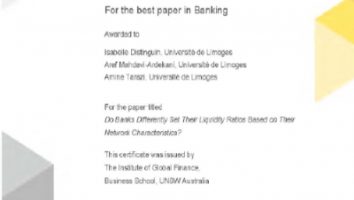 29th AFBC Bureau Van Dijk Banking Prize Certificate (Do Banks Differently...)