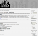 vignette du site ALFA : Revista de Lingüística