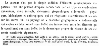 Fig. 7 G. Bertrand, CR Société de biogéographie, 1971