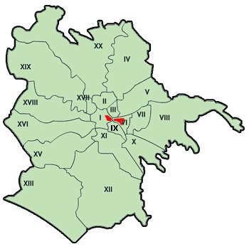Figure 1 : Les quartiers avec la concentration des résidents Chinois et Bangladais à Rome