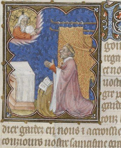 Fig. 8 : Les Petites Heures du duc Jean de Berry, 1372-1390, Paris, Bibl. Nat., Ms. Lat. 18014, fol. 119r.