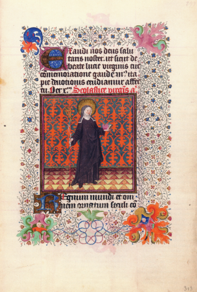Fig. 9 : Livre d’heures de Catherine de Clèves, Utrecht, vers 1440, New York, Morgan Library, Ms M. 917, p. 313