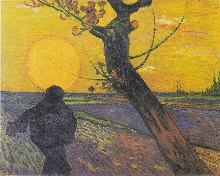 Vincent van Gogh, Le semeur au soleil couchant, novembre 1988, huile sur toile 73,5 X 93 cm, collection E. G. Bürhle, Zürich. Wikimediacommons