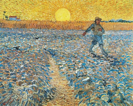 Vincent Van Gogh, Le semeur, juin 1988, huile sur toile, 64 X 80,5 cm, Kröller-Müller, Otterlo.
