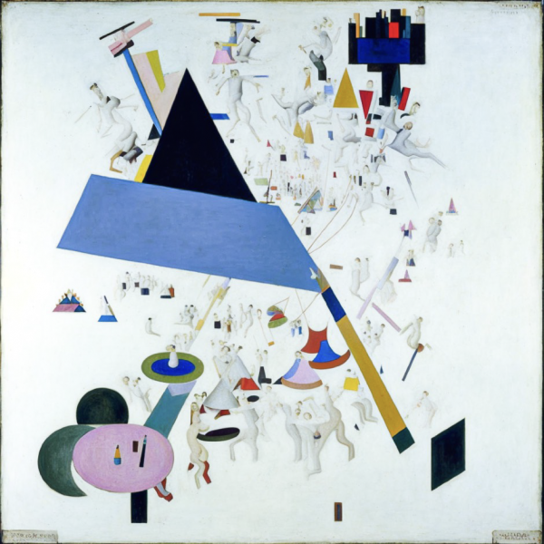 Figure 6. Lev Manovich (2023). Image generated in Midjourney using prompt “painting by Malevich and Bosch”.