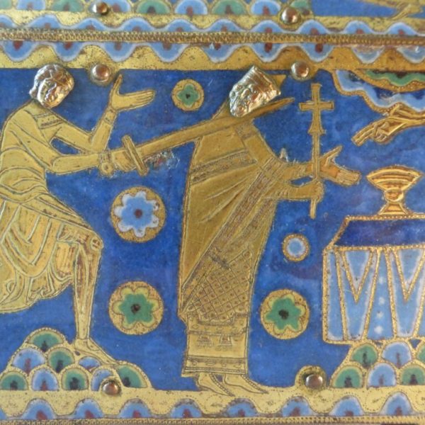 Châsse de Saint Thomas Becket - détail du meurtre de Thomas Becket, vers 1195-1200