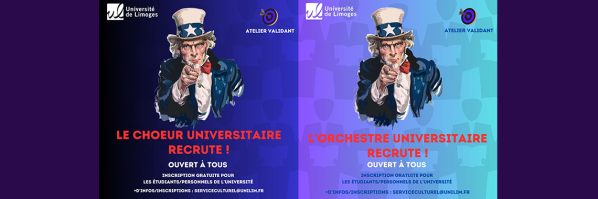 LES ENSEMBLES ARTISTIQUES UNIVERSITAIRES RECRUTENT !