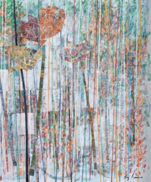 Primavera/Printemps (Les quatre saisons), détail, 2019, 155 cm x 155 cm(Photo Luz Severino)