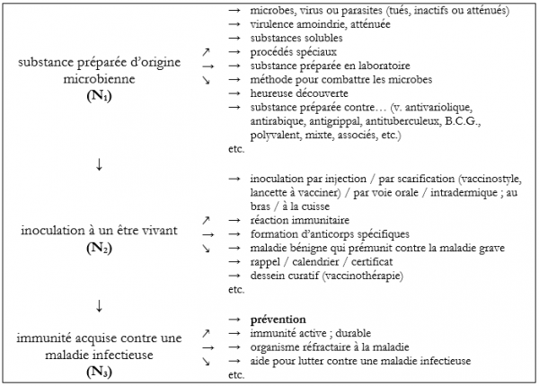 Figure 2. La description sémantique de « vaccin » (noyau-stéréotypes)