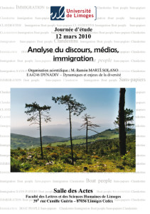 Analyse du discours, médias, immigration 12-03-2010