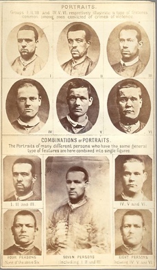 Figure 1. Francis Galton, Portraits composites de types criminels, 1877. The Galton Archive, University College London Special Collections.