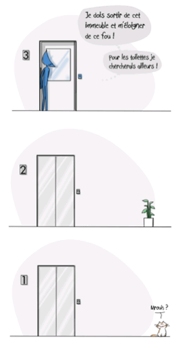 Figure 1. Le strip « l’ascenseur »