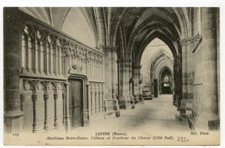 Lépine (Marne). - Basilique Notre-Dame. Clôture et Poutour du Choeur (Côté sud)