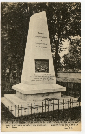 Abbeville. - Le Monument du Chevalier de la Barre, élevé le 7 juillet 1907.