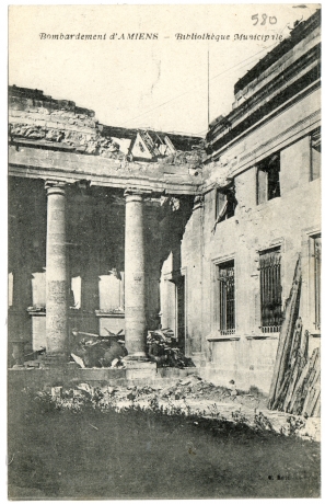 Bombardement d'Amiens - Bibliothèque Municipale