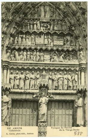 Amiens - Cathédrale - Tympan du Porche de la Vierge Dorée