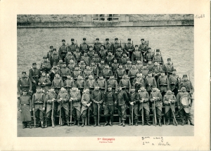 45e R.I.- Laon - mars 1908 - 5ème Compagnie (dont Simon Jeanjean)
