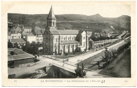 La Bourboule. - La Dordogne et l'église