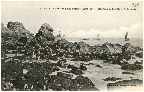 Saint-Marc (en Saint-Nazaire, Loire-Inf.) - Rochers de la Côte près de la Jetée