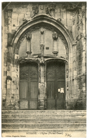 Sézanne. - L'église (Portail Ouest)