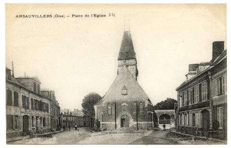 Ansauvillers (Oise) - Place de l'Eglise