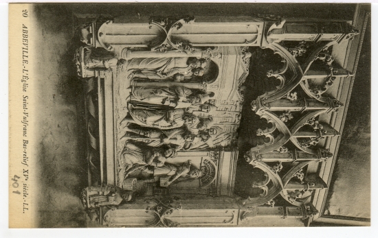 Abbeville. - L'église Saint-Vulfran. Bas-relief du XVe siècle