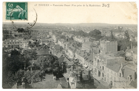 Troyes - Panorama Ouest (Vue prise de la Madeleine)