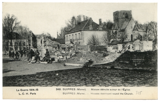 Suippes (Marne). - Maison détruite autour de l'Eglise