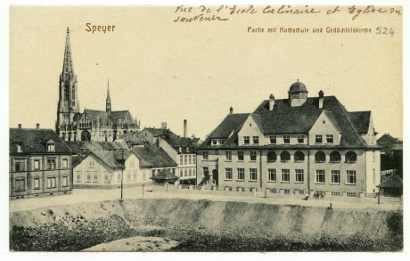 Speyer - Partie mit Kochschule und Gedächtniskirche
