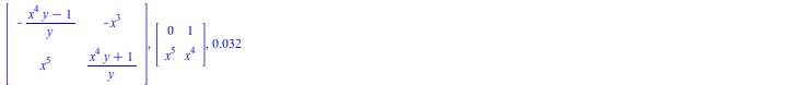 Equivalent_A, Equivalet_B, Transformation, Computation_time := Matrix(%id = 18446744078272785814), Matrix(%id = 18446744078272785934), Matrix(%id = 18446744078272786054), 0.32e-1