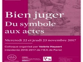 Colloque Bien juger du symbole aux actes