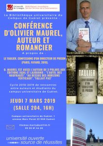 Affiche - Olivier Maurel au Campus de Guéret