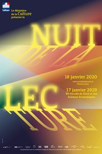 Affiche de la 3e édition de la Nuit de la lecture 2020