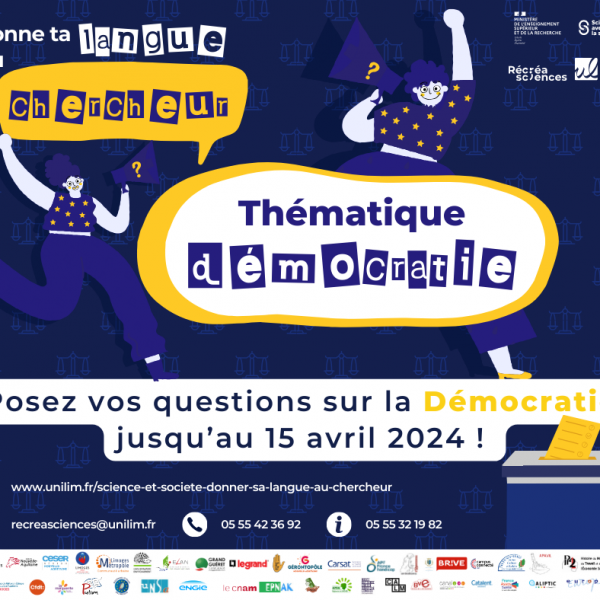 Donne ta langue au chercheur. Posez vos questions sur la démocratie jusqu'au 15 avril 2024.