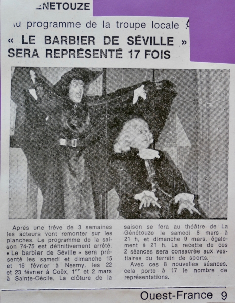 Le "Barbier de Séville" sera représenté 17 fois