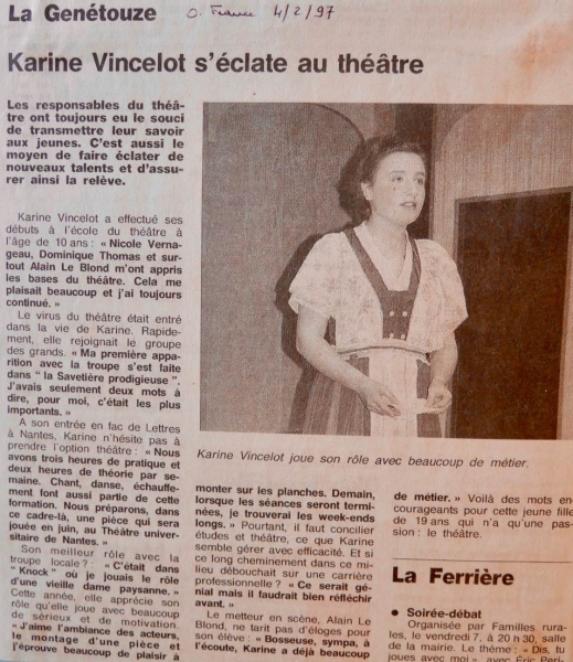 Karine Vincelot s’éclate au théâtre