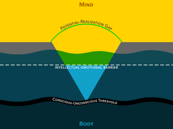 Figure 2. Visualization of the mind-body split