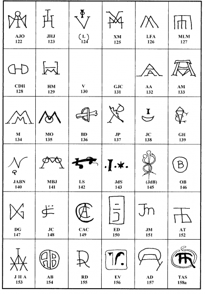 Table 5 Monogrammes