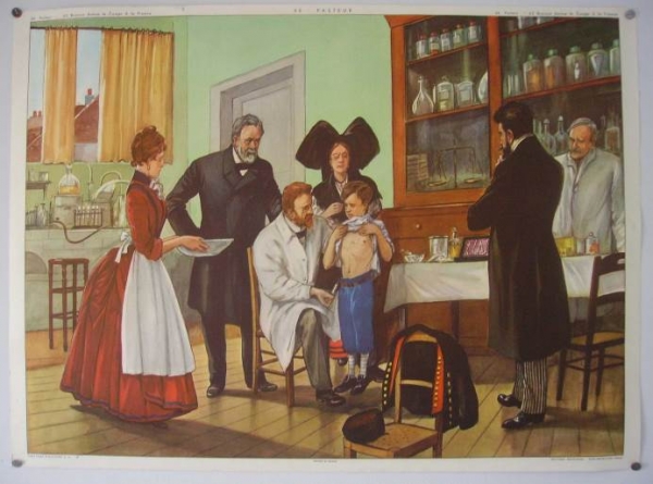 Fig. 3. Louis Pasteur, Affiche n° 66 de la série Histoire de France. Impression quadrichromie env. 85 X 55 cm