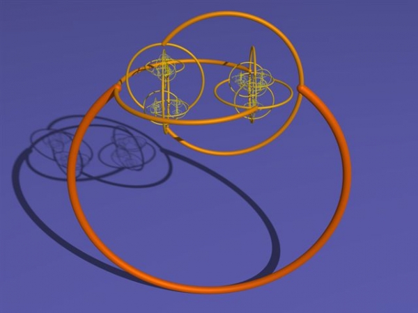 Figura 3.2. La sfera di Alexander. Si tratta di un oggetto topologico che presenta certe proprietà topologiche non comuni.