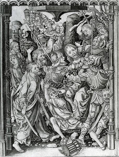 Fig. 20. Maître I. A. M. de Zwolle, La Trahison du Christ, ca 1485, Cincinnati Art Museum