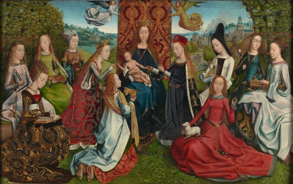 Fig. 4. Maître de la Légende de sainte Lucie (attr.), Virgo inter virgines, avant 1489, Bruxelles, Musées Royaux des Beaux-Arts