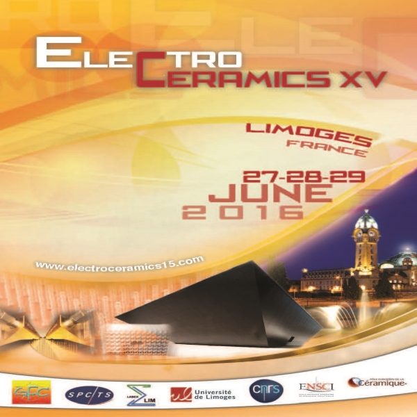 Electroceramics XV : un congrès international sur le thème des céramiques techniques pour applications électriques et électroniques XV